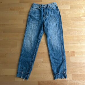 Free people size 27 jeans with cuffs at bottom! Barely worn!